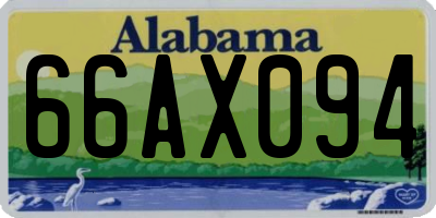 AL license plate 66AX094