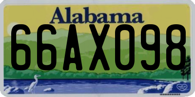AL license plate 66AX098