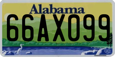 AL license plate 66AX099