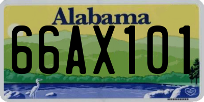 AL license plate 66AX101