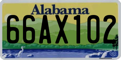 AL license plate 66AX102