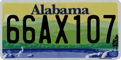 AL license plate 66AX107
