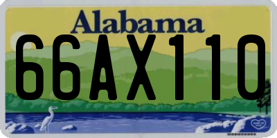 AL license plate 66AX110