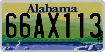 AL license plate 66AX113