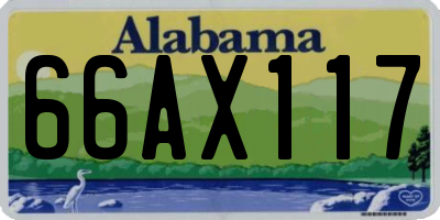 AL license plate 66AX117