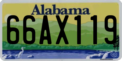 AL license plate 66AX119