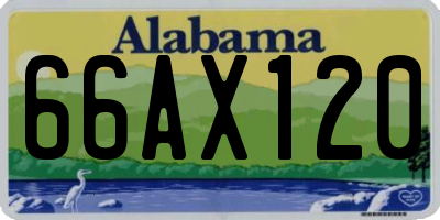AL license plate 66AX120