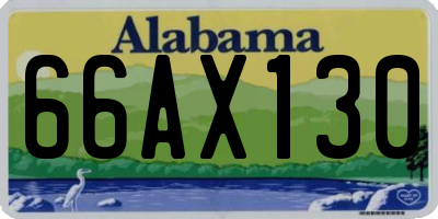 AL license plate 66AX130