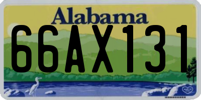 AL license plate 66AX131