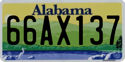 AL license plate 66AX137
