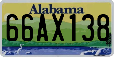 AL license plate 66AX138