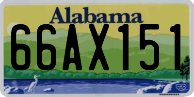 AL license plate 66AX151