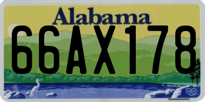 AL license plate 66AX178