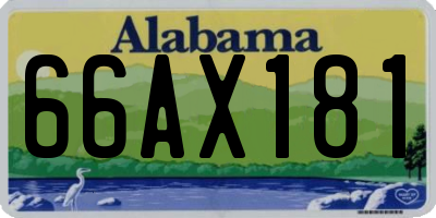 AL license plate 66AX181