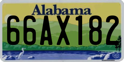 AL license plate 66AX182