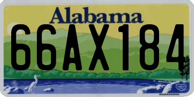 AL license plate 66AX184