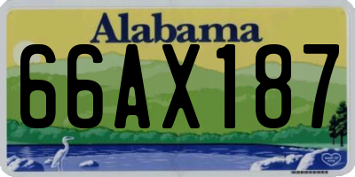 AL license plate 66AX187