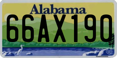 AL license plate 66AX190