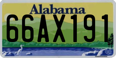 AL license plate 66AX191