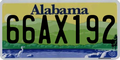 AL license plate 66AX192