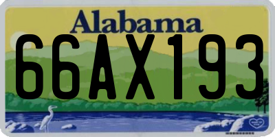 AL license plate 66AX193