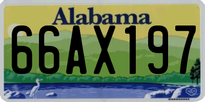 AL license plate 66AX197