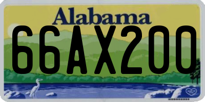 AL license plate 66AX200