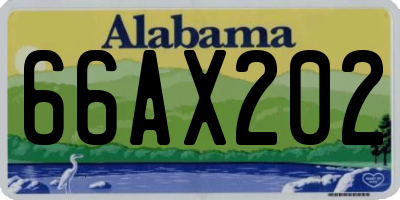 AL license plate 66AX202