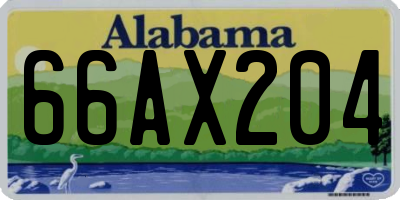 AL license plate 66AX204