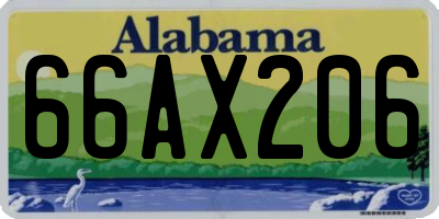 AL license plate 66AX206