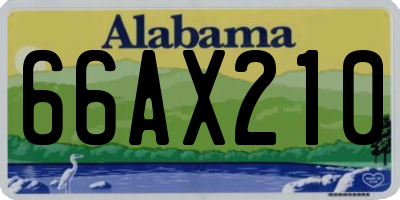 AL license plate 66AX210