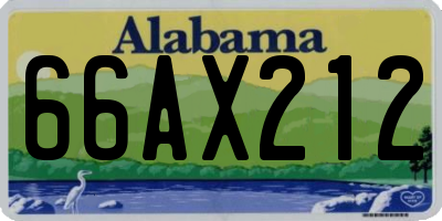AL license plate 66AX212