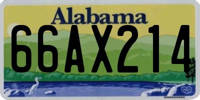 AL license plate 66AX214