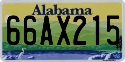 AL license plate 66AX215