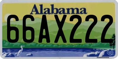 AL license plate 66AX222