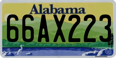 AL license plate 66AX223