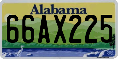 AL license plate 66AX225