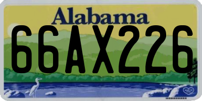 AL license plate 66AX226