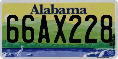 AL license plate 66AX228