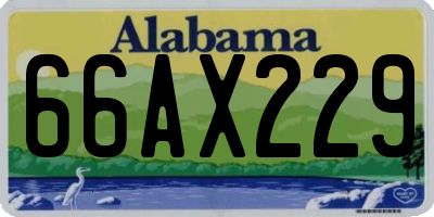 AL license plate 66AX229