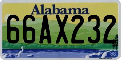 AL license plate 66AX232