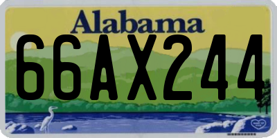AL license plate 66AX244