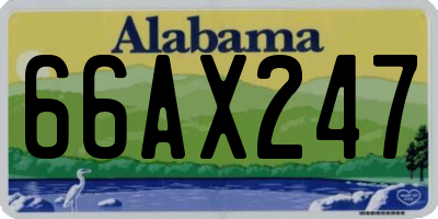 AL license plate 66AX247