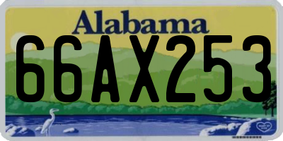 AL license plate 66AX253