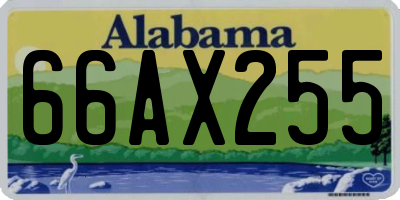 AL license plate 66AX255