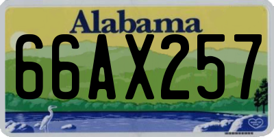 AL license plate 66AX257