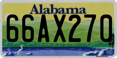AL license plate 66AX270