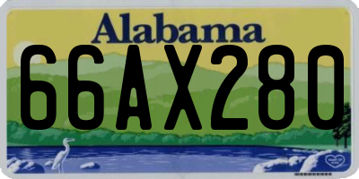 AL license plate 66AX280
