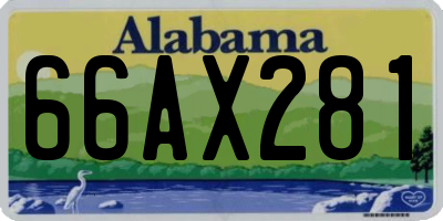AL license plate 66AX281
