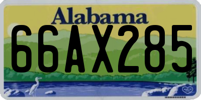 AL license plate 66AX285